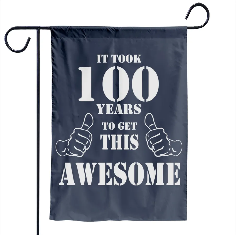 Drapeau de jardin pour le 100e anniversaire fabriqué en 1917 - Marine