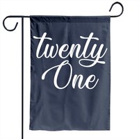 21st Birthday Garden Flag for Navy Theme — Decorative Flags