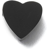 Ion Plating 304 Stainless Steel Laser Cut Heart Beads, Black — Jewelry Beads