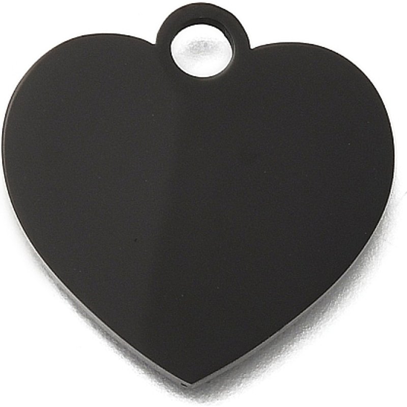 Pendentif en Acier Inoxydable 304 en Forme de Cœur, Noir — Breloques et pendentifs