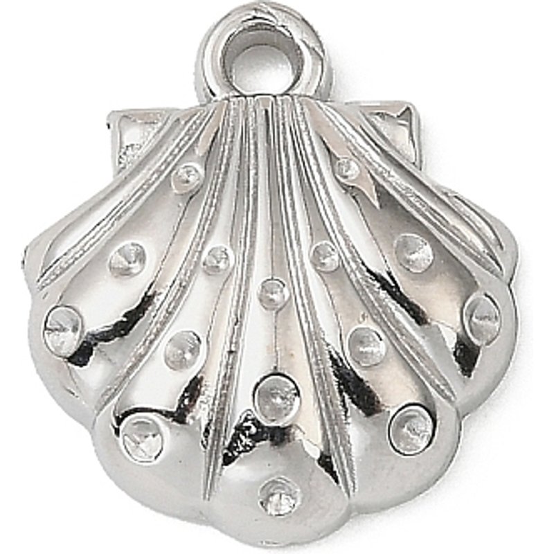 Charm en Acier Inoxydable 304 en Forme de Coquillage, Sans Nickel — Breloques et pendentifs