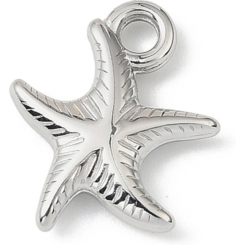 304 Stainless Steel Starfish Pendant, Nickel Free, 16x14x3.5mm — Charms & Pendants