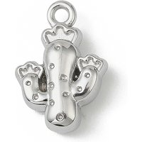 Pendentif Cactus en Acier Inoxydable 304, Sans Nickel, 16.5x11.5x6mm — Breloques et pendentifs