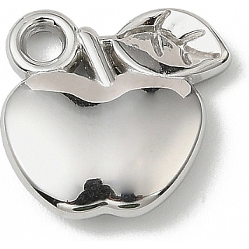 Pendentifs en Acier Inoxydable 304, Sans Nickel, Pomme, 15x15x4mm — Breloques et pendentifs