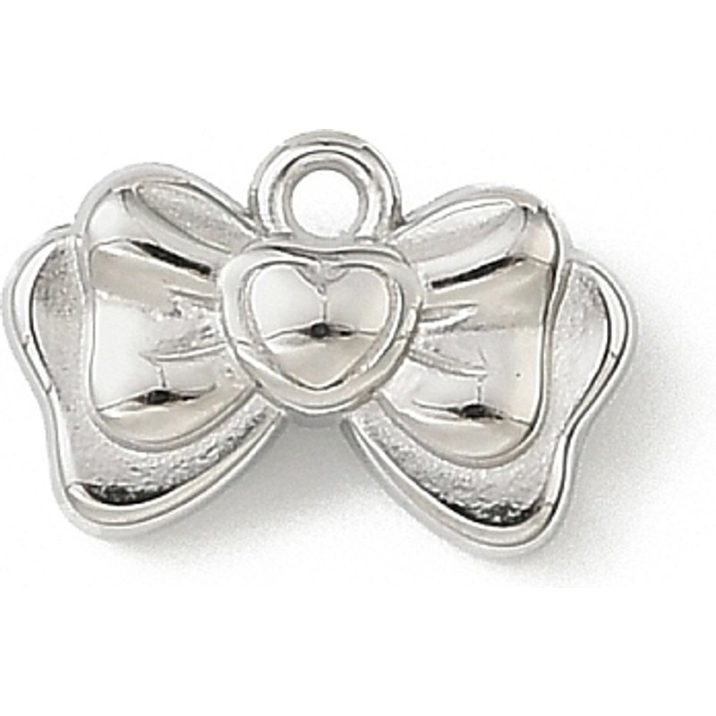 Pendentifs en Acier Inoxydable 304, Sans Nickel, Nœud Papillon, 10.5x16mm — Breloques et pendentifs