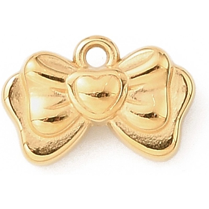 Pendentif en Acier Inoxydable 304 en Forme de Noeud, Plaqué Or 18K, Sans Nickel — Breloques et pendentifs