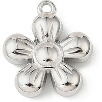 Pendants en Acier Inoxydable 304, Sans Nickel, Fleur, 19x17mm