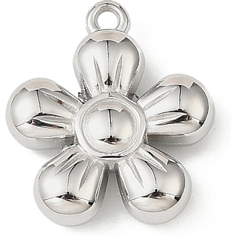 Pendants en Acier Inoxydable 304, Sans Nickel, Fleur, 19x17mm — Breloques et pendentifs