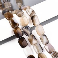 Fils de perles d'agate naturelle teintées, rectangle, camel, 22pcs/fil