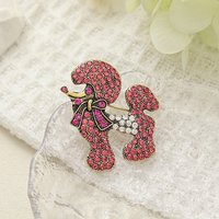 Broche Poodle en Rhinestones par Animal Alloy