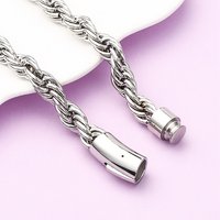 Collier en Chaîne Torse en Acier Inoxydable 10MM, 19.09 pouces