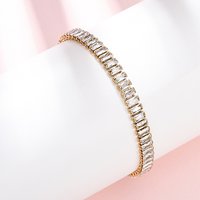 Bracelets de tennis en acier inoxydable 304 avec zircon cubique clair pour femmes — Bracelet Femme