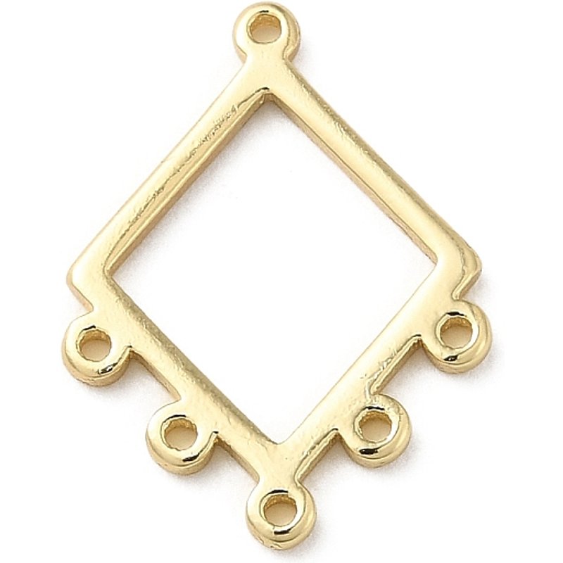 Liens de Composants de Lustre en Alliage, Rhombus Doré, 19x14x1mm — Accessoires pour bijoux