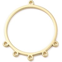 Liens de Composants de Lustre en Alliage, Doré, Rond, 23x20x1mm