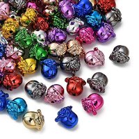 Perles en acrylique opaques réactives aux UV, fleurs multicolores