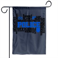 Drapeau de jardin Art de mots Police