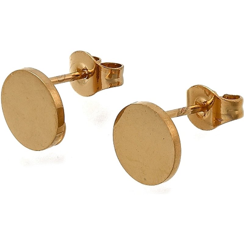 Trouvailles de Boucles d'Oreilles Stud en Acier Inoxydable 304 Doré — Accessoires pour bijoux