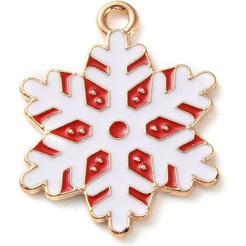 Pendentif en Émail Alliage - Charme Flocon de Neige — Breloques et pendentifs