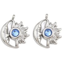 Charms de Naissance en Acier Inoxydable - Étoile et Lune - Mars