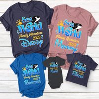 Seaworld Men's Black T-Shirt - Sea World Family Design — Mens T Shirts