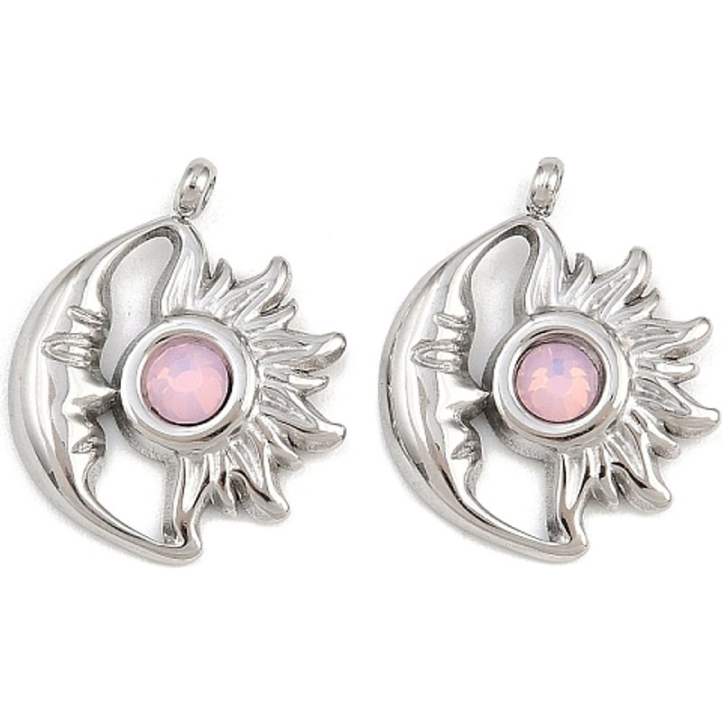 Charms en Acier Inoxydable Star et Lune pour Octobre — Breloques et pendentifs