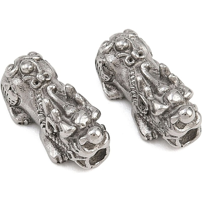 Perles Pi Xiu en Acier Inoxydable 304 avec Trou de 1.8mm — Perles à bijoux