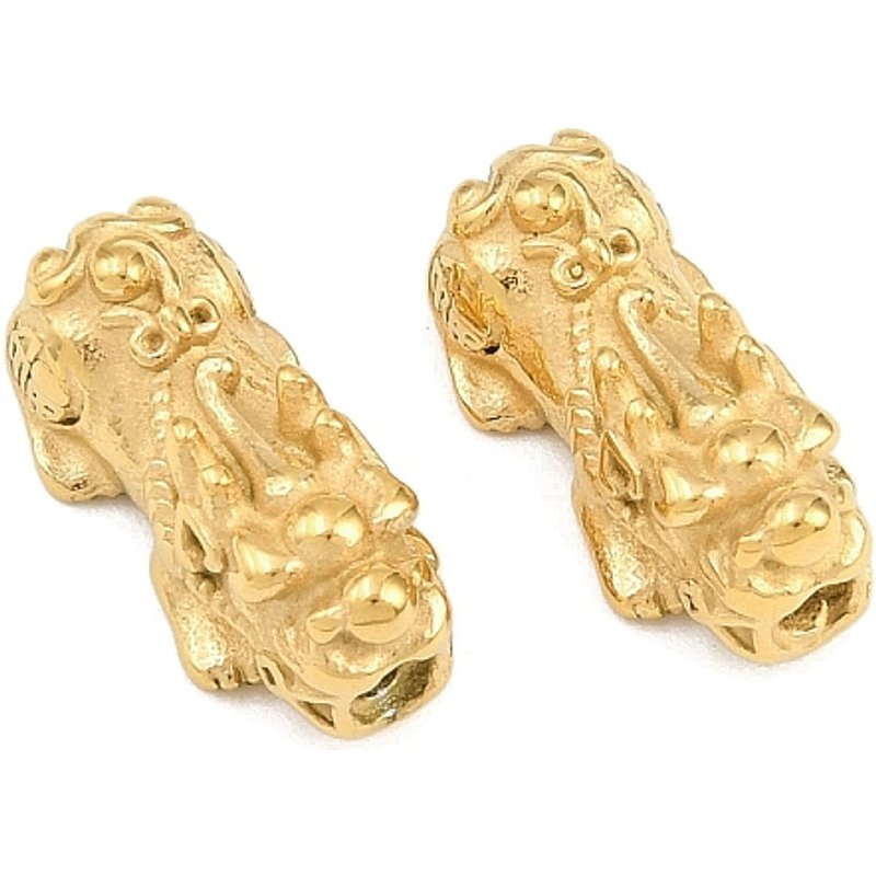 304 Stainless Steel Pi Xiu Beads with Ion Plating, Golden — Jewelry Beads