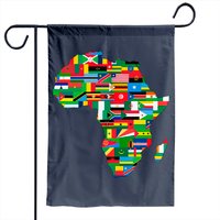 Drapeau de jardin carte de l'Afrique — Drapeaux décoratifs