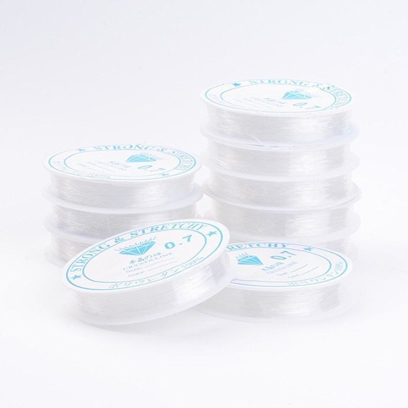 Fil Élastique Transparent pour Création de Bijoux, 0.7mm, 9.29 verges — Chaînes, fils et cordons