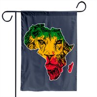 Africa Map Rasta Lion Garden Flag for Outdoor Use