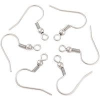 Crochets de Boucles d'Oreilles en Acier Inoxydable 304 avec Boucle Horizontale