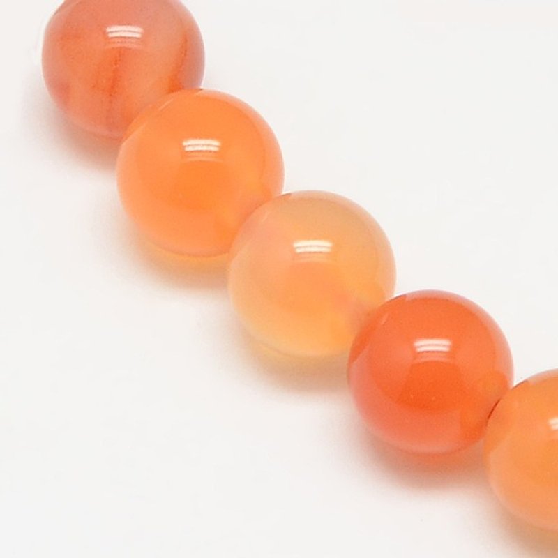 Fils de perles de carnelien naturel, rond, grade A, 6mm, 62pcs — Perles à bijoux