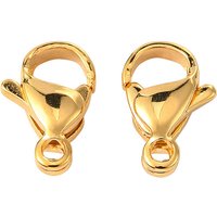 Attaches de homard en acier inoxydable 304, plaqué or 24K