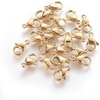 Clips de homard en acier inoxydable 304, plaqué or 24K — Accessoires pour bijoux