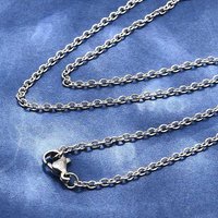 Collier en chaîne en acier inoxydable 304 avec fermoir à homard, 17,7 pouces — Collier pendentif