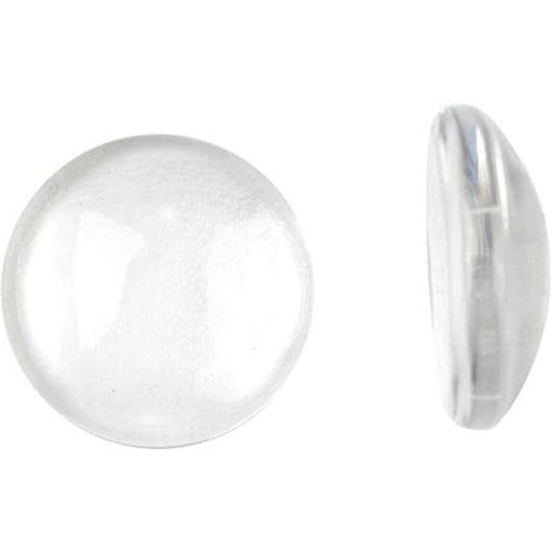 Transparent Glass Cabochons for Jewelry Making, Clear, 11.5-12x4mm — Loose Gemstones