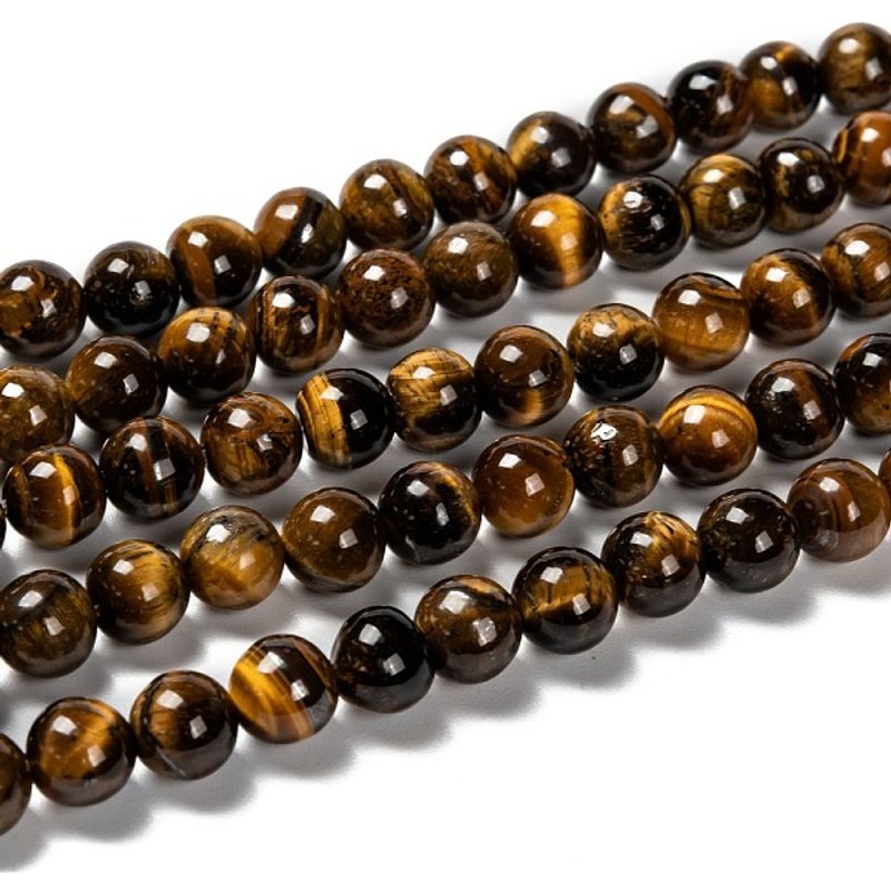 Brins de perles rondes en œil de tigre naturel Grade AB, 8-8,5mm — Perles à bijoux