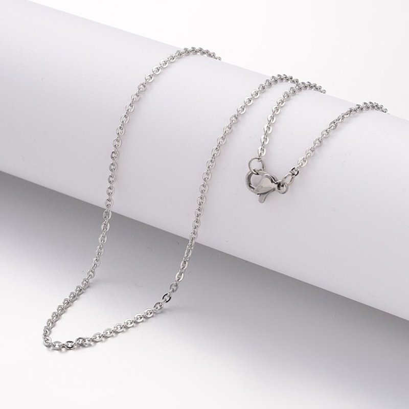 Collier Pendentif en Acier Inoxydable 304 Non-Oxydable avec Fermoir Mousqueton — Collier pendentif
