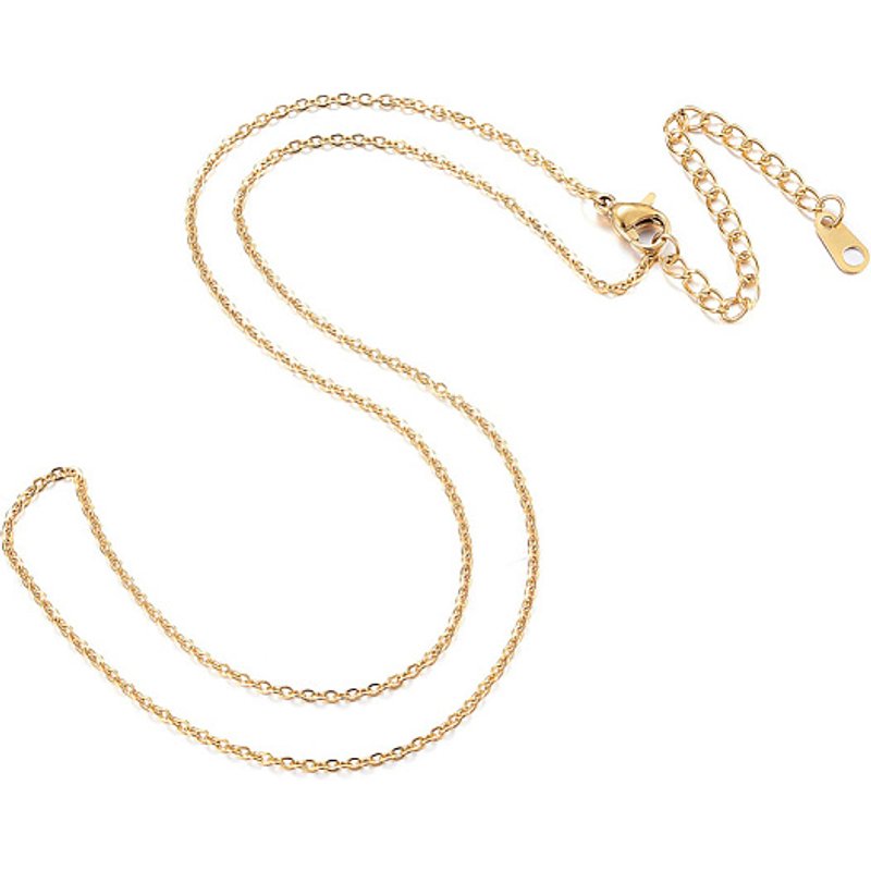 Collier en acier inoxydable 304 plaqué or 18K par PVD — Collier pendentif
