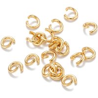 Anneaux Brisés en Acier Inoxydable 304, Plaqué Or 24k, 18 Gauge — Accessoires pour bijoux