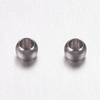 Perles à sertir en acier inoxydable chirurgical 316, rondelle, 2x1.5mm — Perles à bijoux