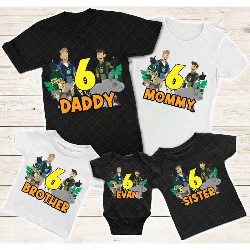 Wild Kratts Men's Custom Party Birthday Matching Shirt — Mens T Shirts
