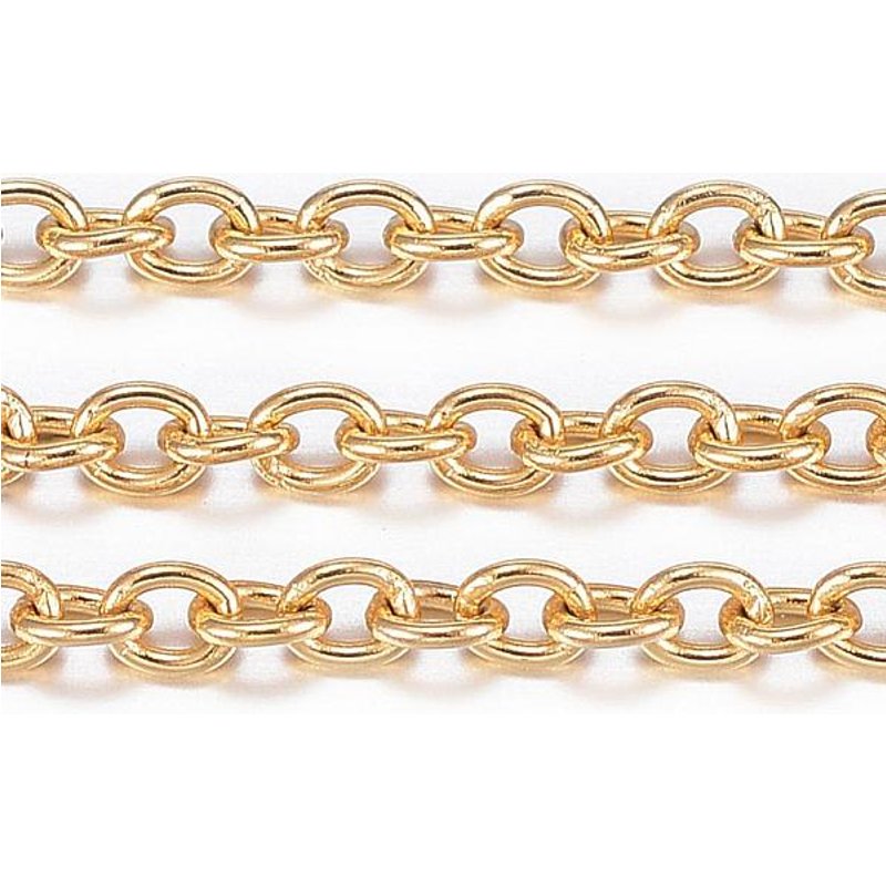 Chaînes en acier inoxydable 304 Ion Plating, soudées, ovales, 32,8 pieds — Chaînes, fils et cordons