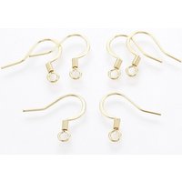 Crochets de Boucles d'Oreilles Français en Acier Inoxydable 316 avec Plaquage en Or — Accessoires pour bijoux