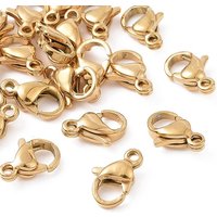 Agrafes en Acier Inoxydable 304, Or, 9x6x3mm
