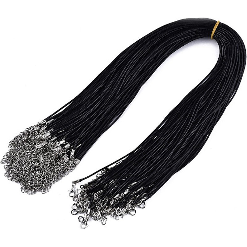 Cordons de coton ciré pour la fabrication de colliers avec fermoirs en alliage — Outils de création de bijoux