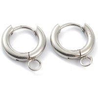 Trouvailles de boucles d'oreilles huggie en acier inoxydable 201 avec boucle — Accessoires pour bijoux