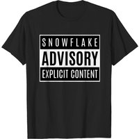 Kid Rock Snowflake Advisory Explicit Content T-Shirts for Men