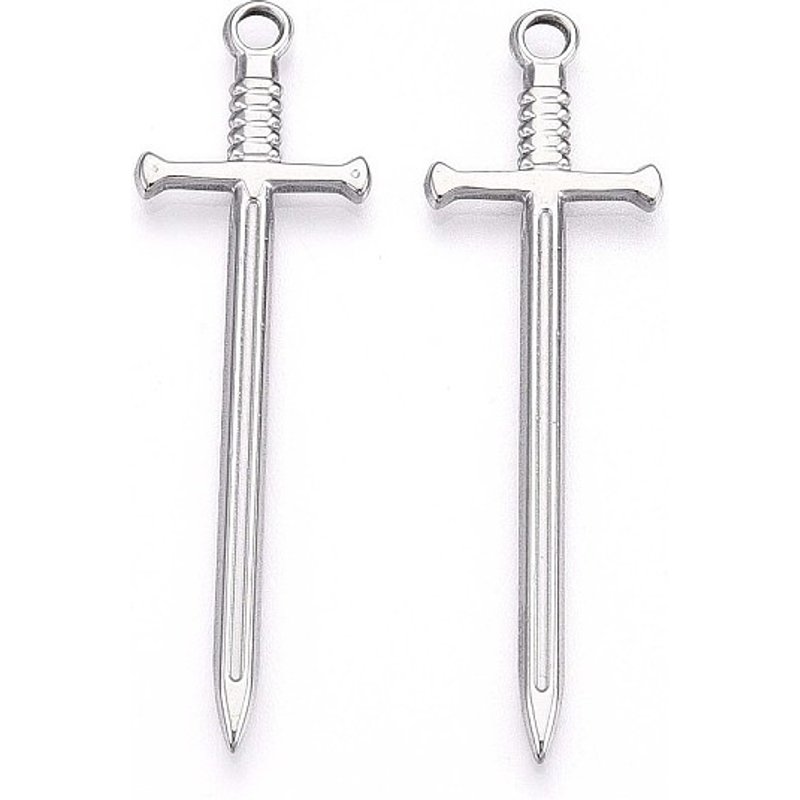 Pendentif en Acier Inoxydable 304, Charm Épée — Breloques et pendentifs