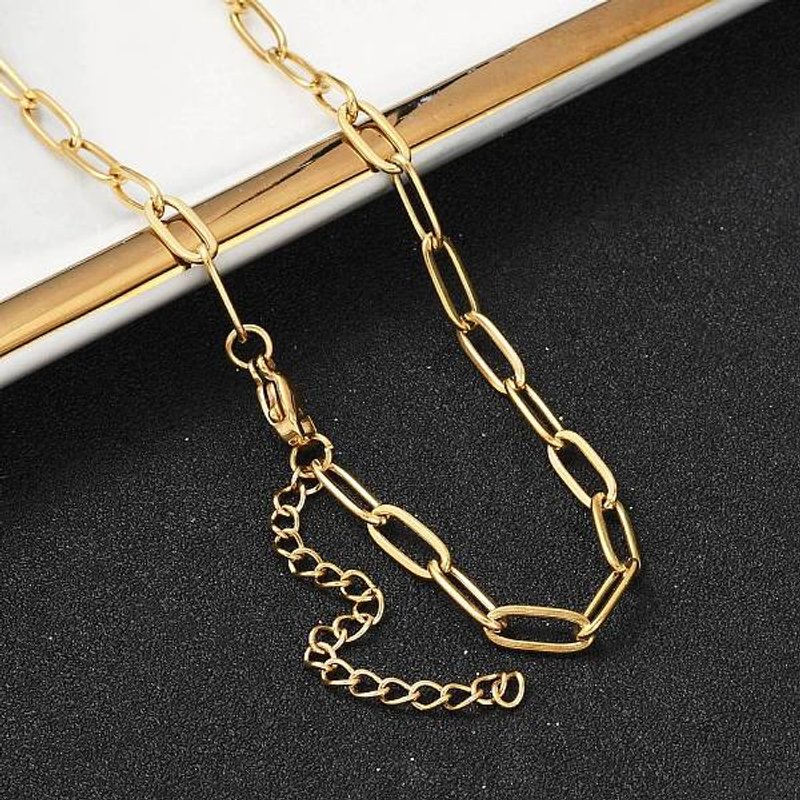 Collier Chaîne en Acier Inoxydable 304 avec Plaquage Ionique pour Femmes — Collier pendentif